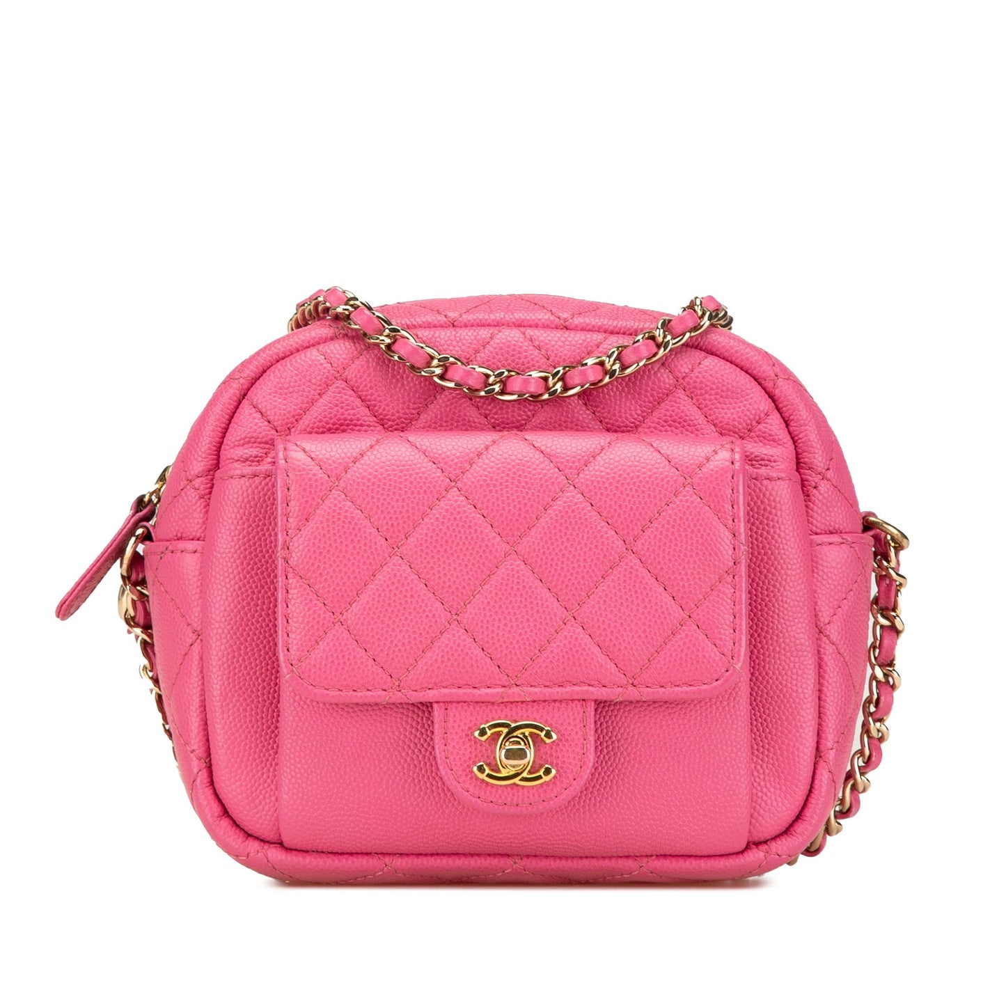 Chanel Sac Quilted Caviar CC Day Camera Bag