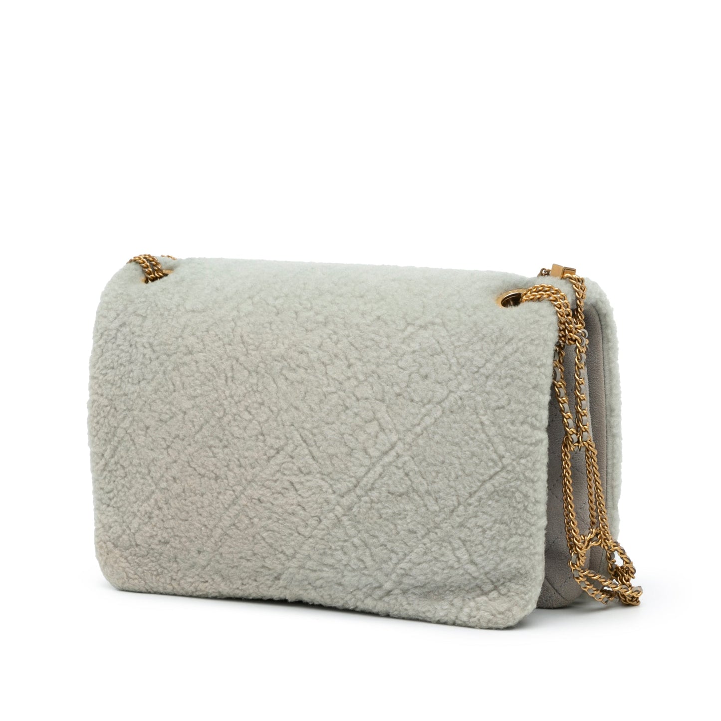 Chanel Sac Quilted Shearling Chain Flap