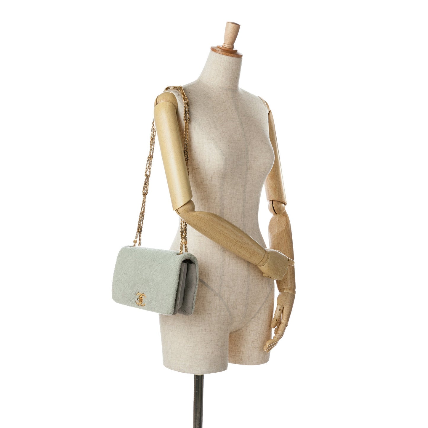 Chanel Sac Quilted Shearling Chain Flap