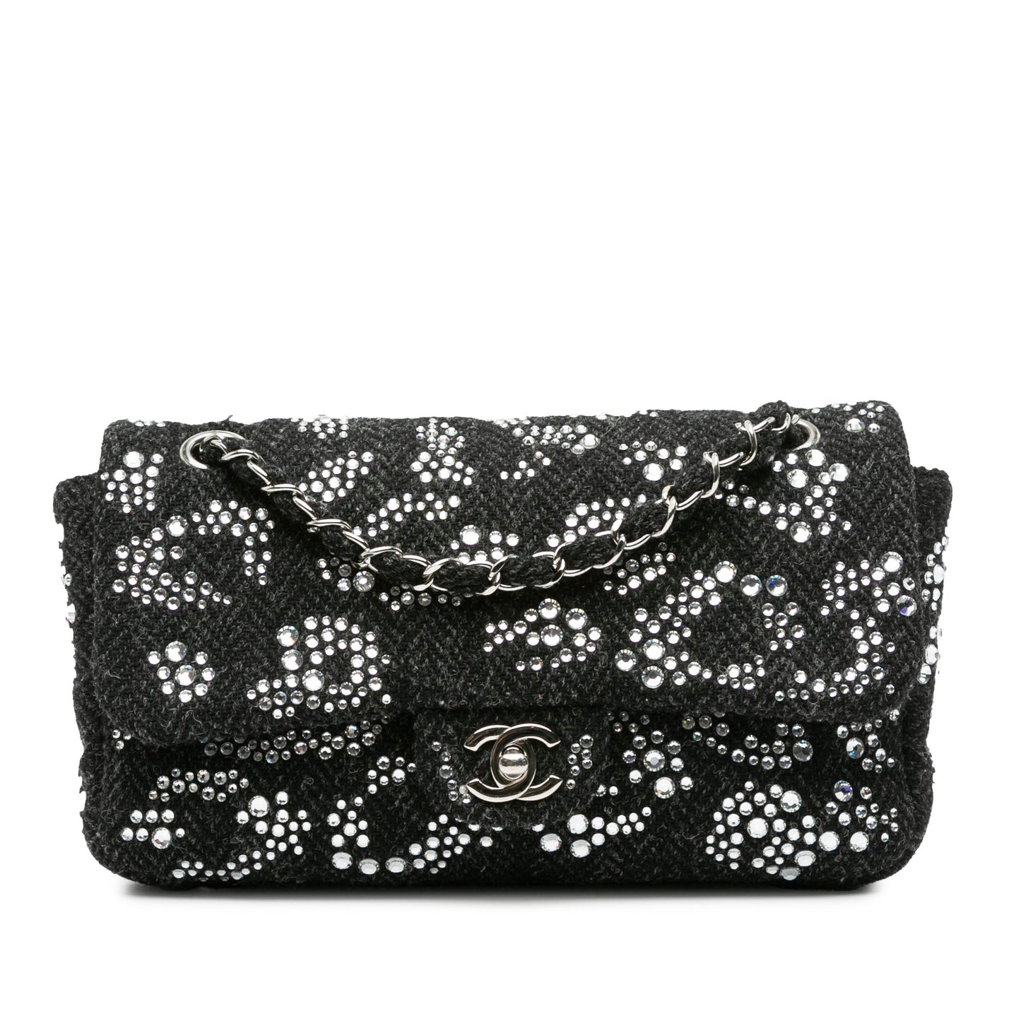 Chanel Sac Medium Strass Embellished Tweed Single Flap