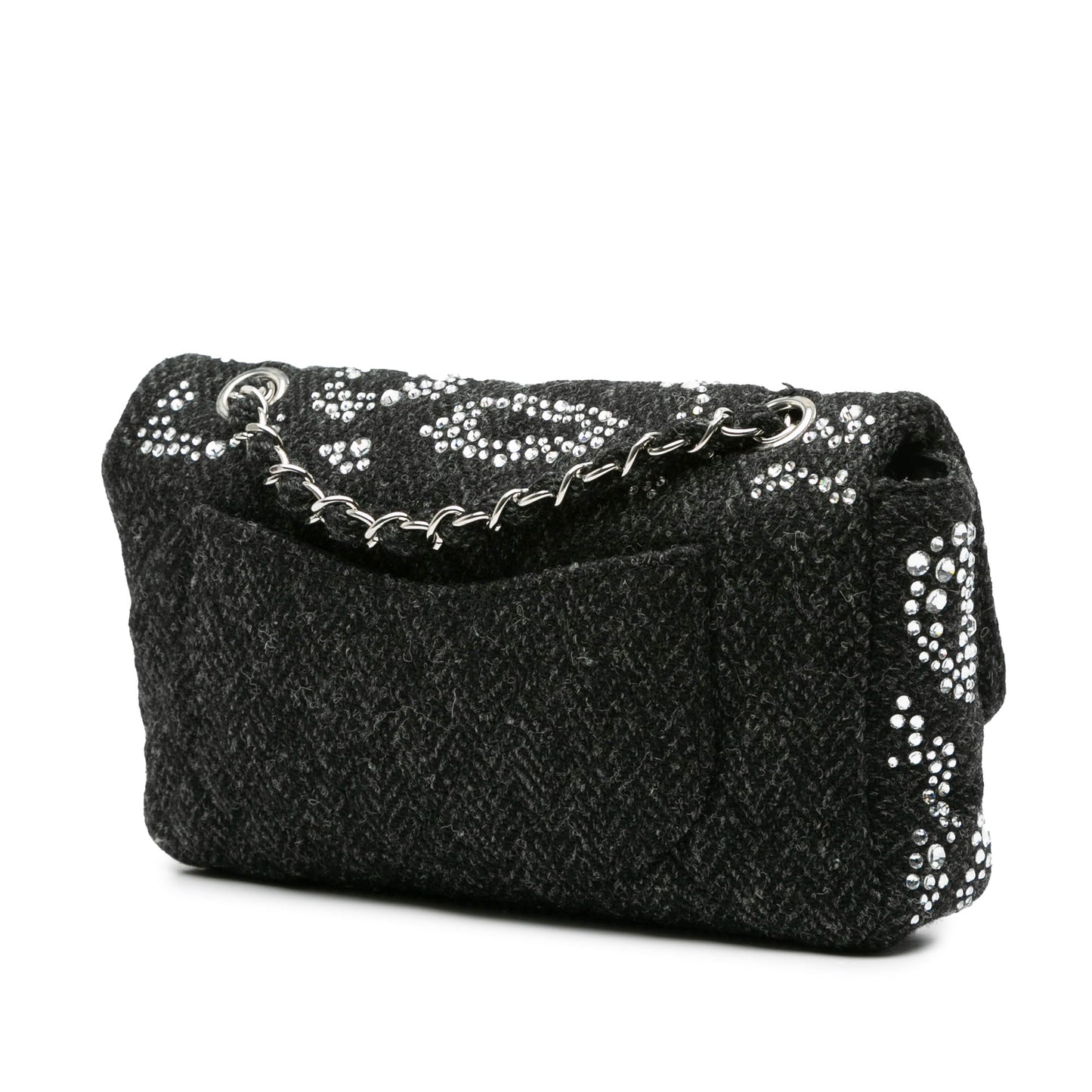 Chanel Sac Medium Strass Embellished Tweed Single Flap