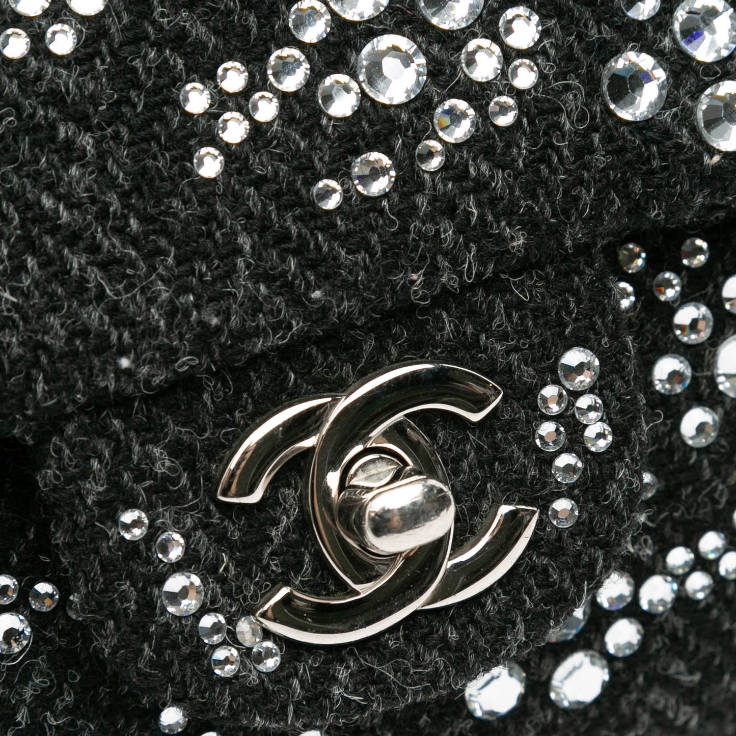 Chanel Sac Medium Strass Embellished Tweed Single Flap