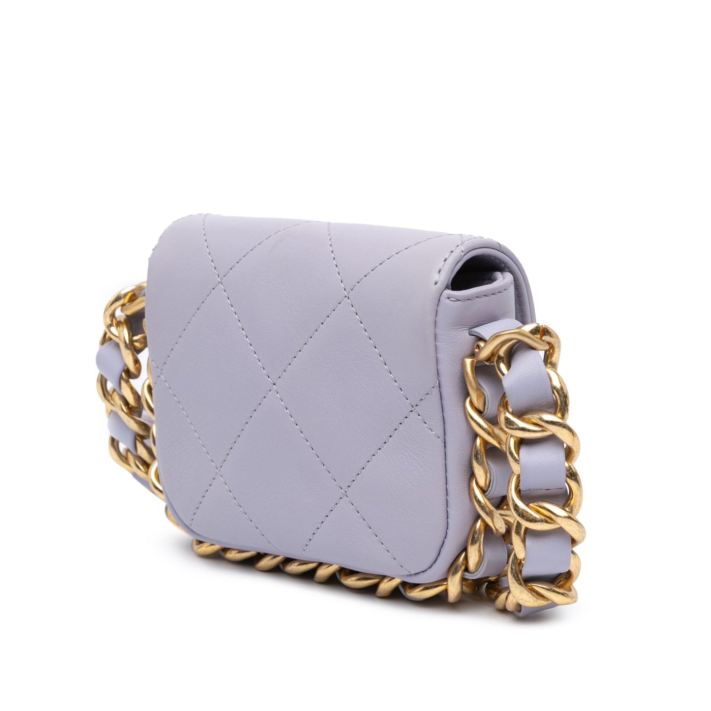 Chanel Sac Mini Quilted Calfskin Framing Chain Flap