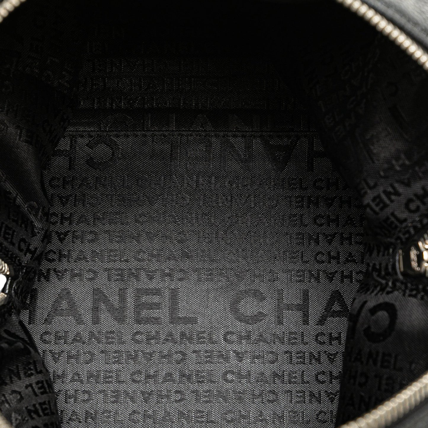 Black Chanel CC Perforated Caviar Bowler Bag