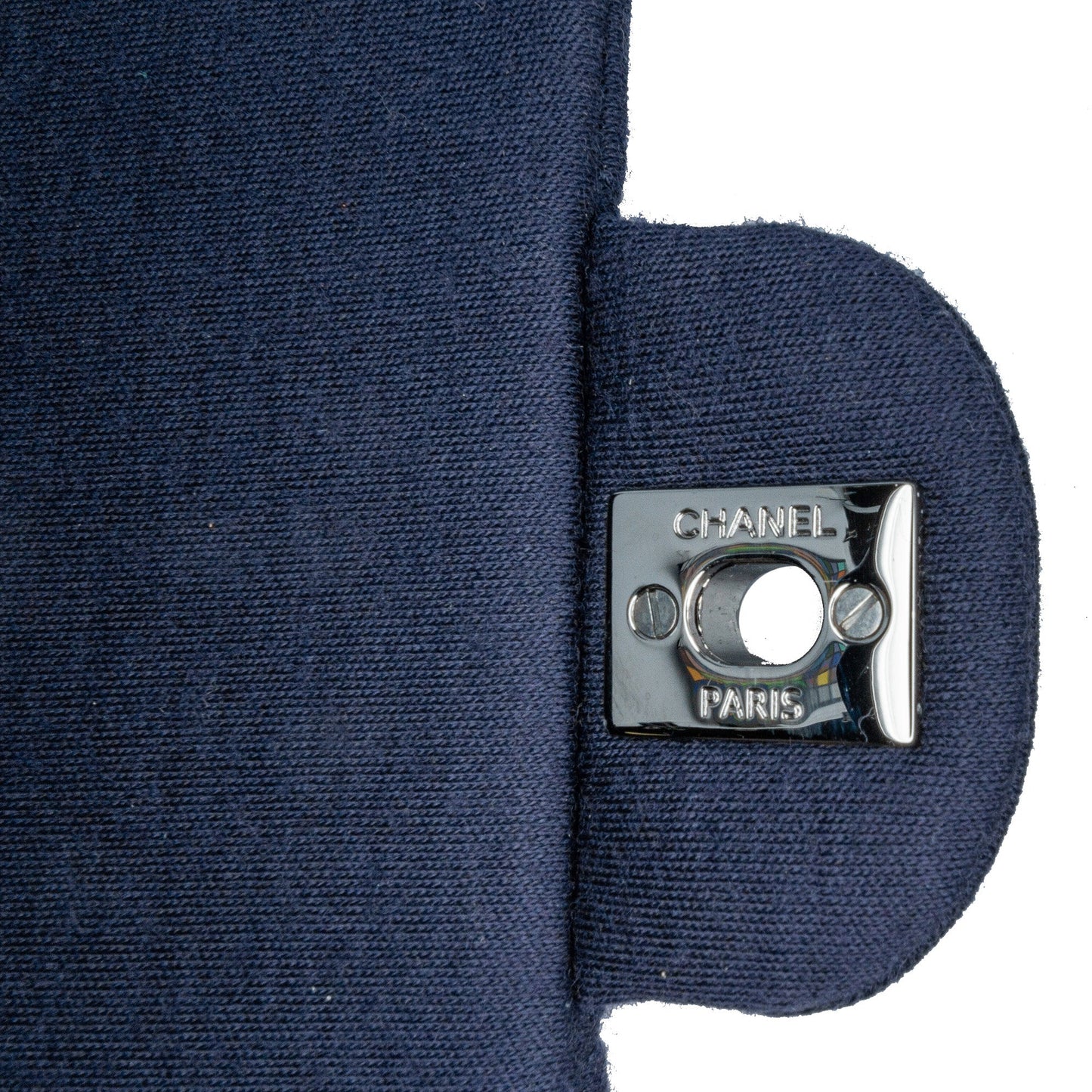 Blue Chanel Mini Rectangular Classic Jersey Single Flap Crossbody Bag