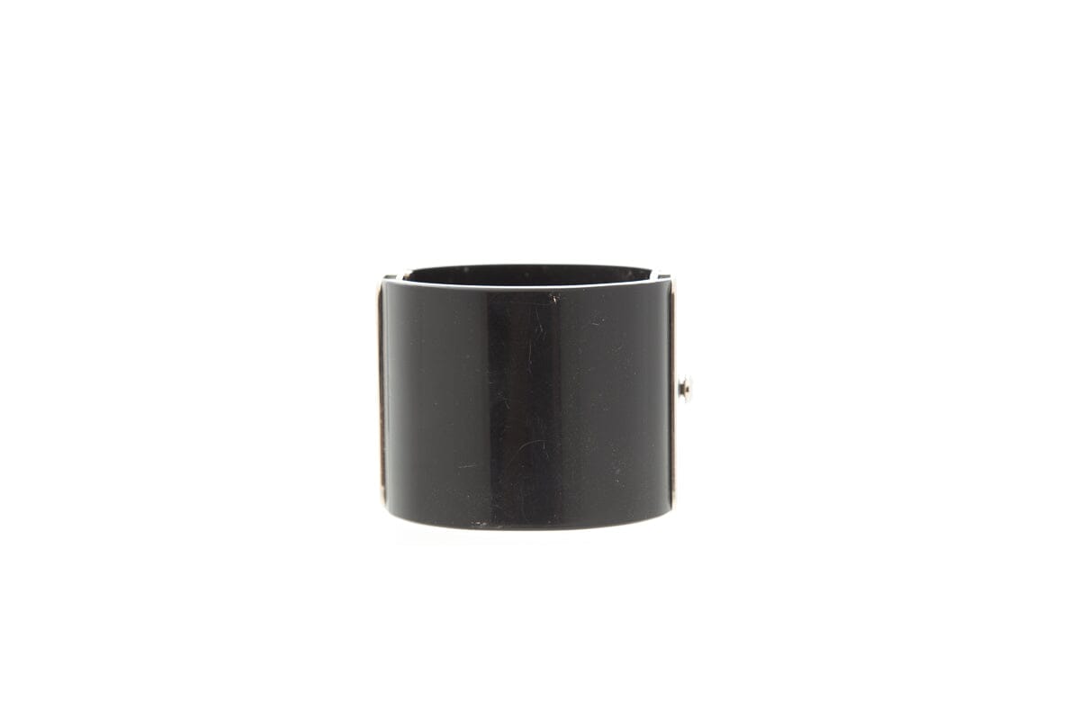 Chanel Black Silver Cuff Bracelet