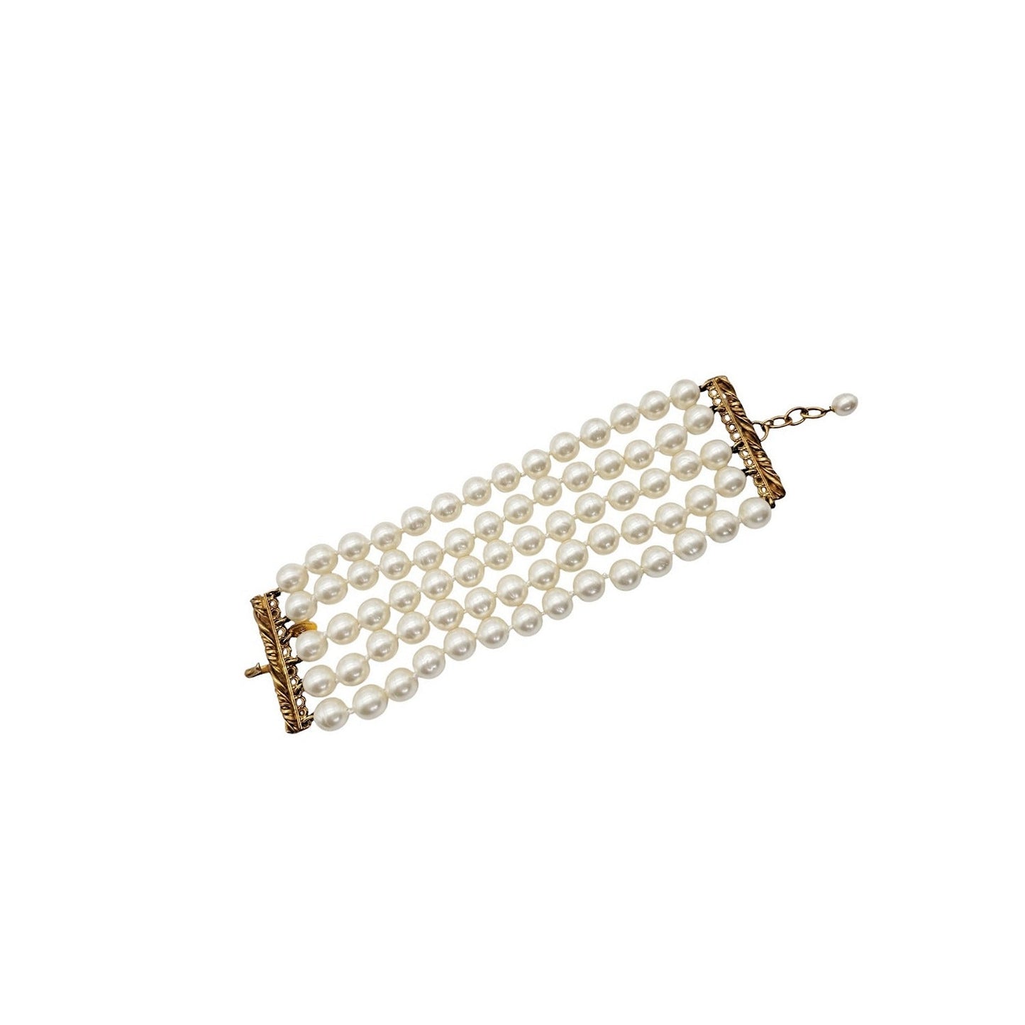 Chanel Pearly Beads Multi Strand Faux Pearl Bracelet