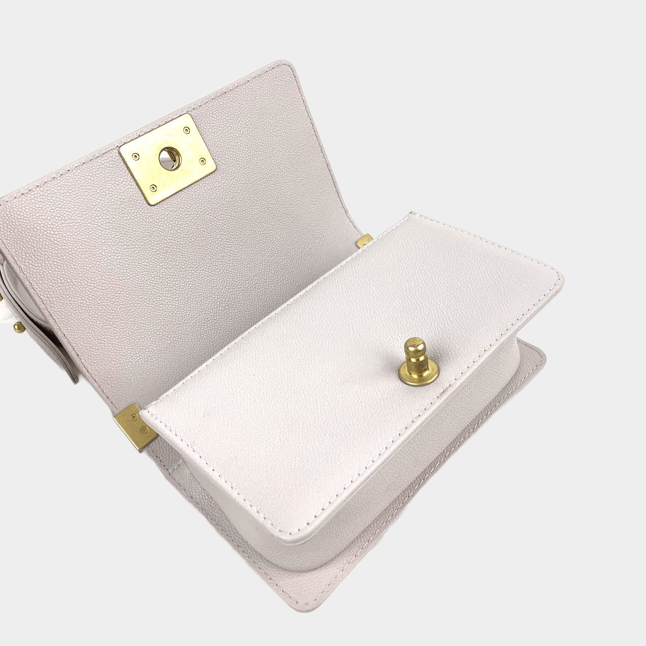 CHANEL 2021 - 2022 Small Boy "Braid Around" Bag Light Purple with Gold