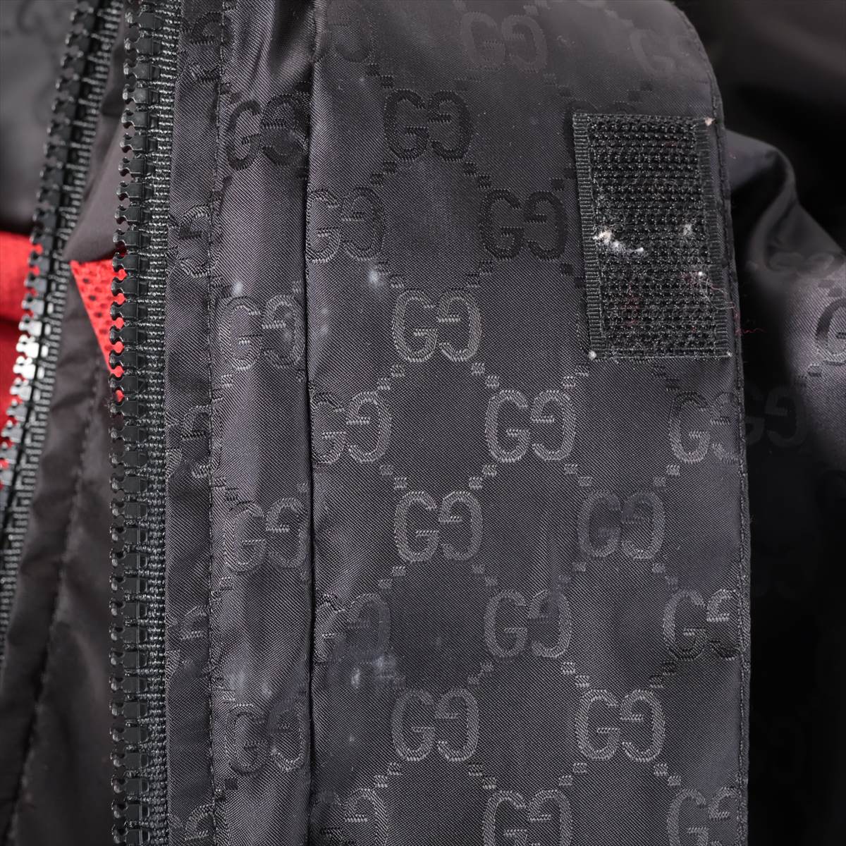 Gucci Cheryline Nylon Jacket 44 Men Black GG Wind Breaker 618891