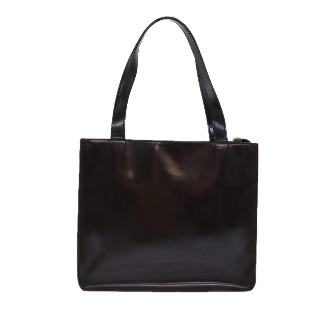CHANEL COCO Mark Hand Bag Enamel Brown CC 83416