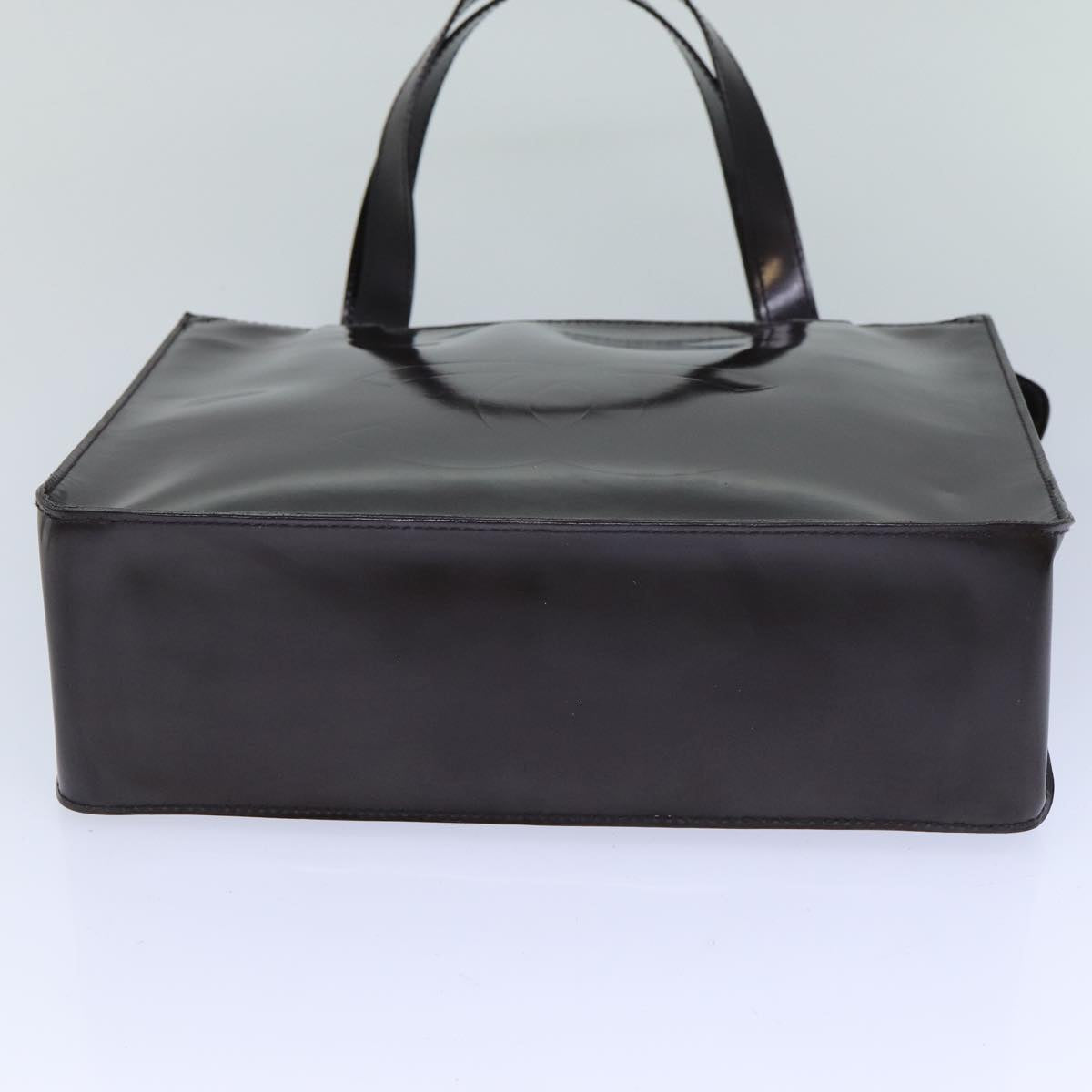 CHANEL COCO Mark Hand Bag Enamel Brown CC 83416