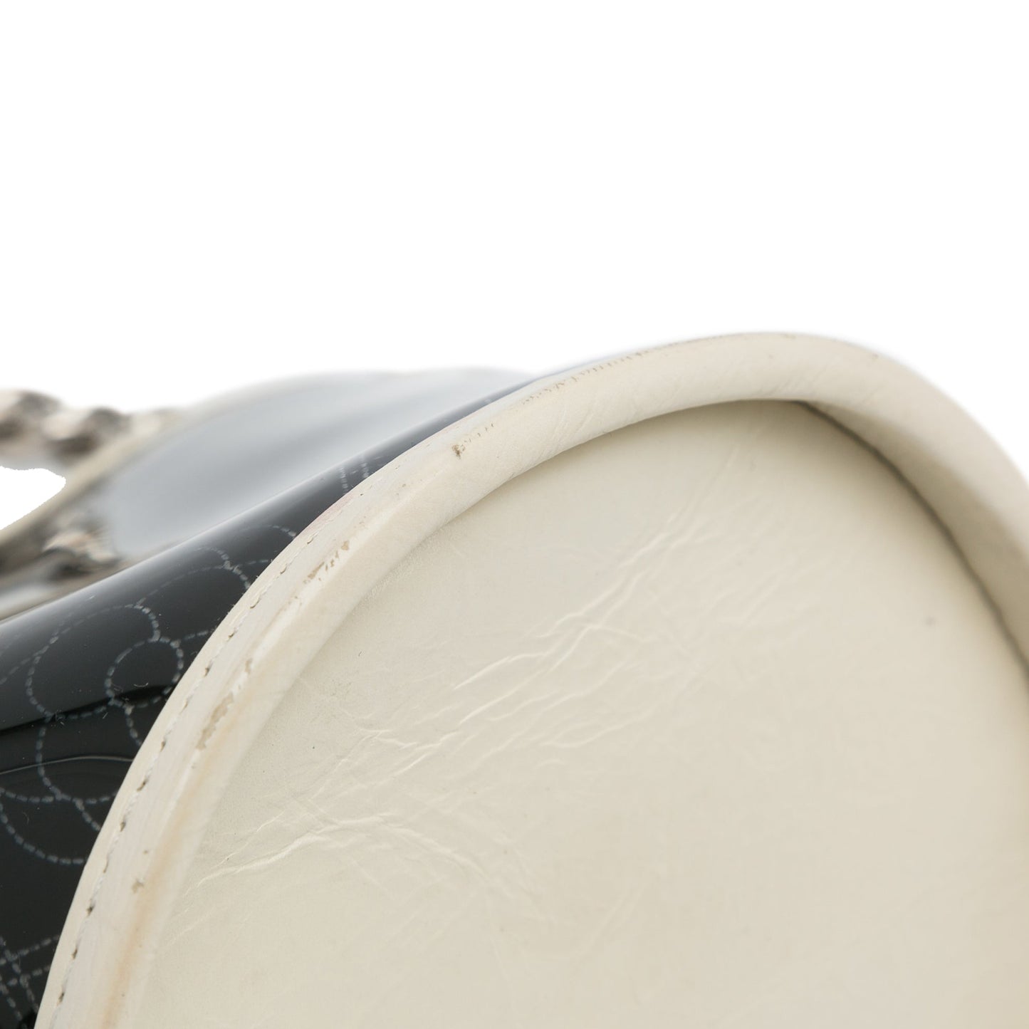 Chanel Sac Crumpled Calfskin PVC Camellia Bucket