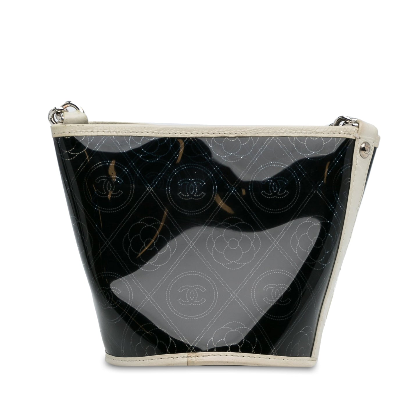 Chanel Sac Crumpled Calfskin PVC Camellia Bucket
