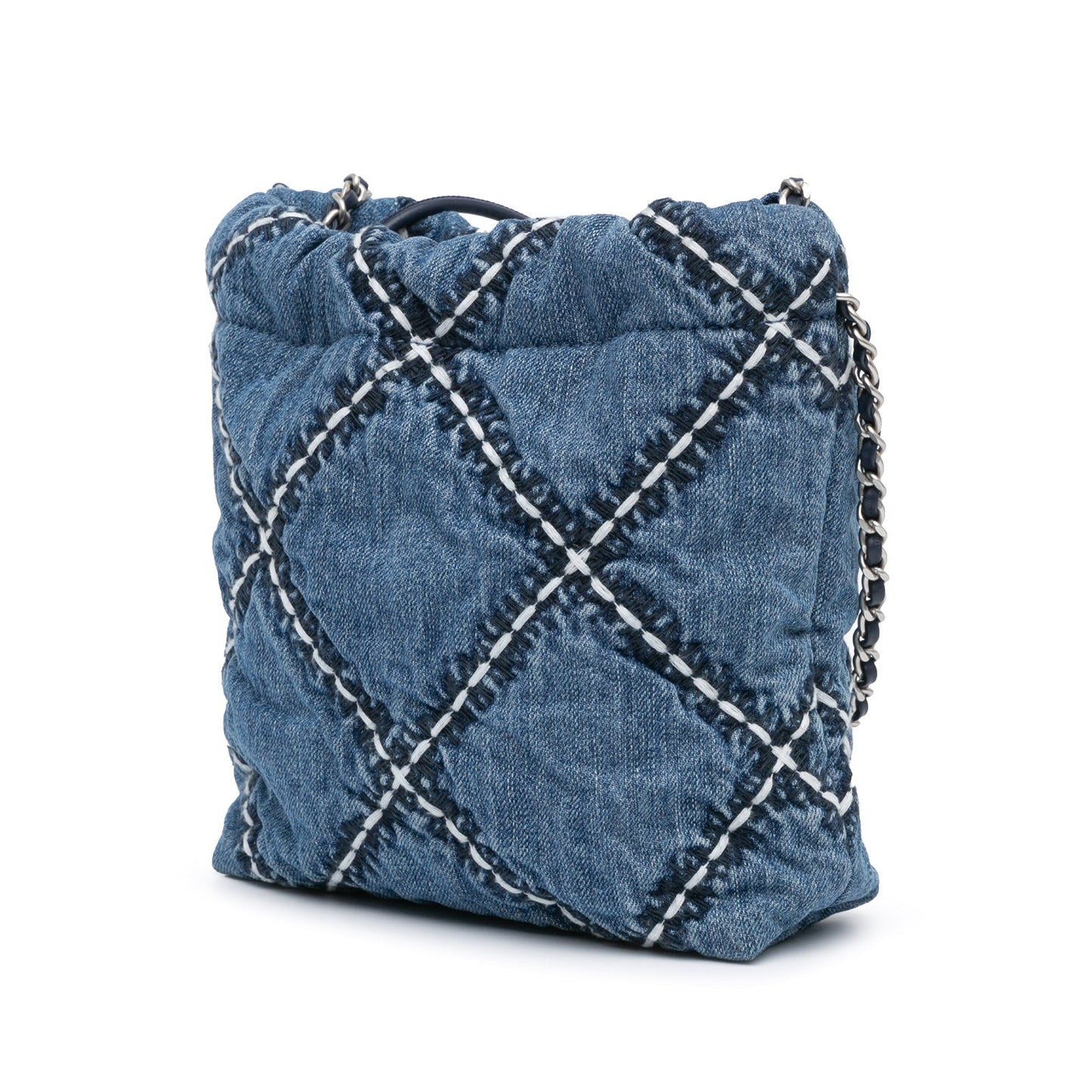 Chanel Sac Mini Denim Stitched 22 Satchel