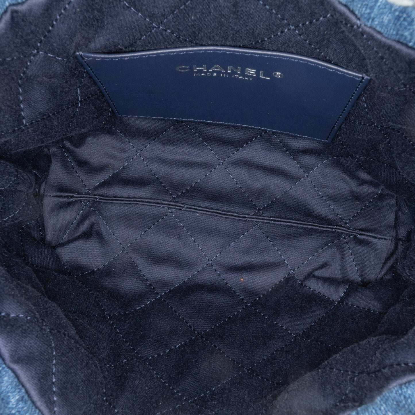 Chanel Sac Mini Denim Stitched 22 Satchel