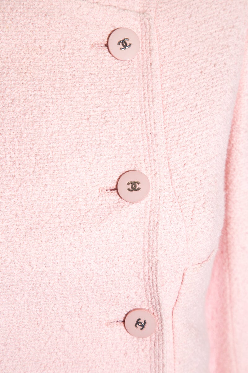 Chanel Pink Tweed Jacket SZ 36