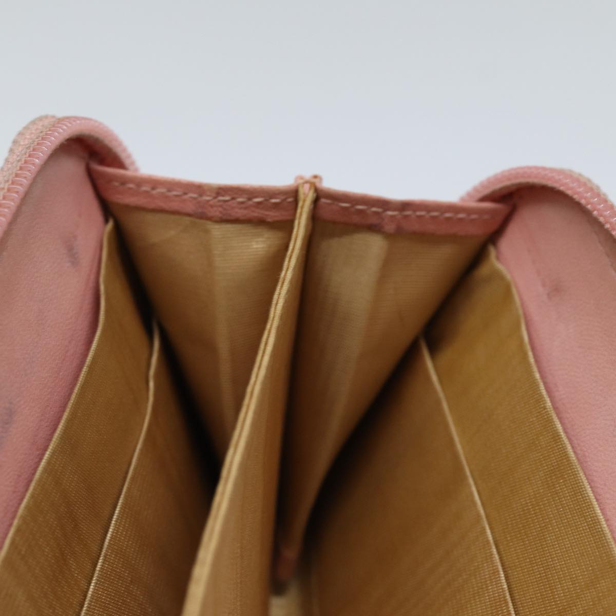 CHANEL COCO Mark Long Wallet Caviar Skin Pink Gold CC 87035