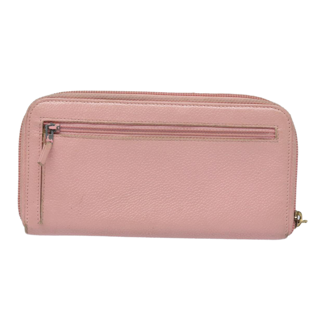 CHANEL COCO Mark Long Wallet Caviar Skin Pink Gold CC 87035