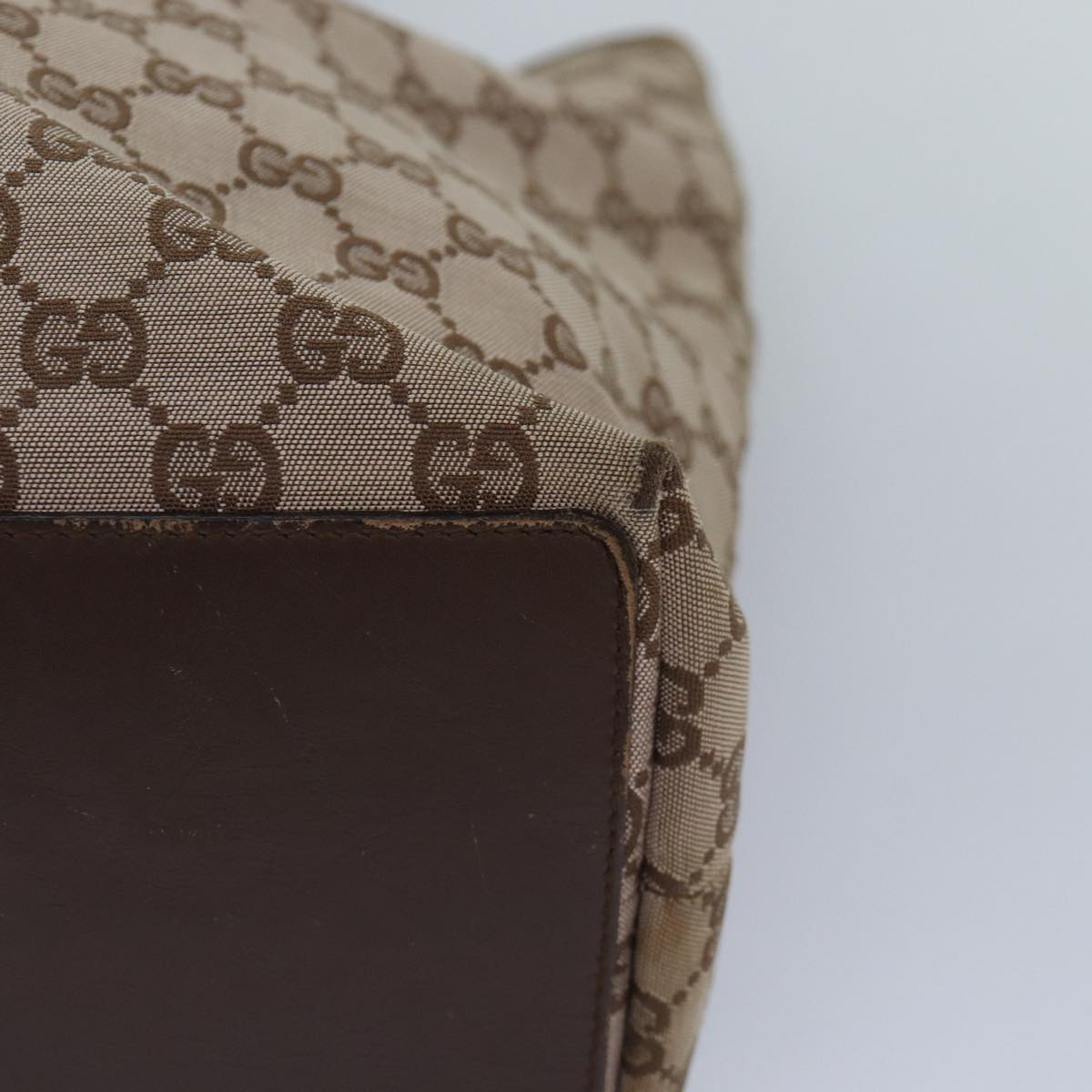 GUCCI GG Canvas Tote Bag Beige 002 1098 87340