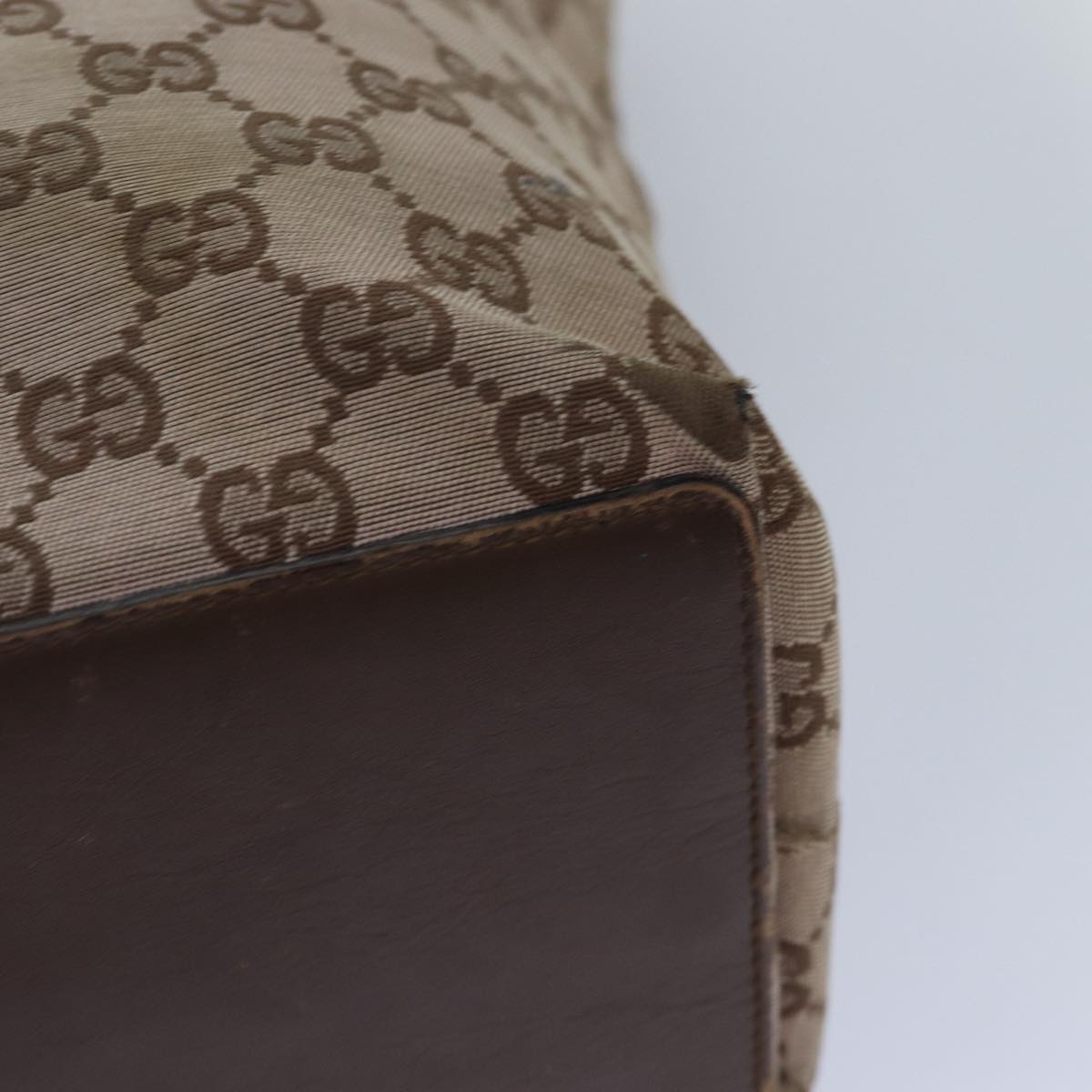 GUCCI GG Canvas Tote Bag Beige 002 1098 87340
