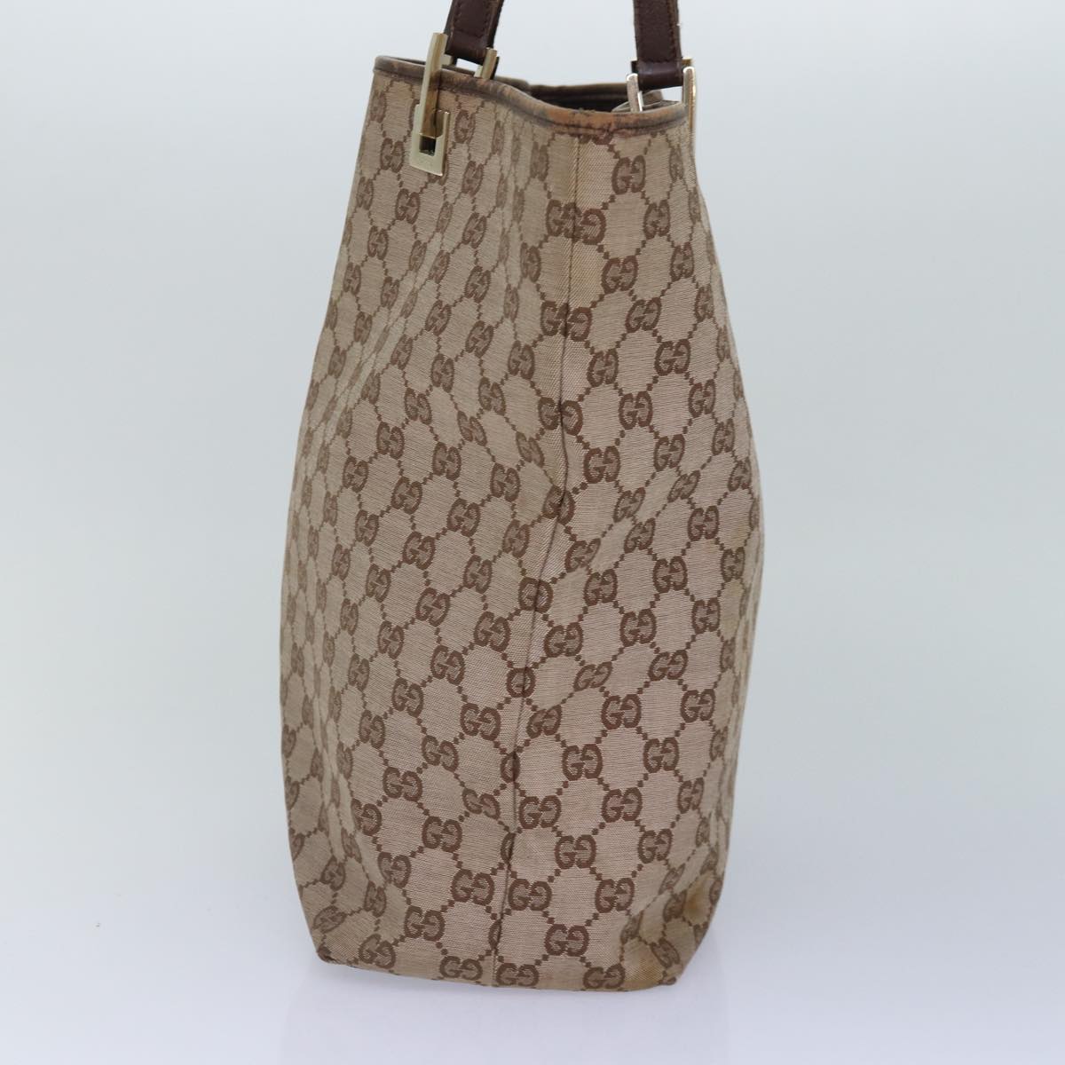 GUCCI GG Canvas Tote Bag Beige 002 1098 87340