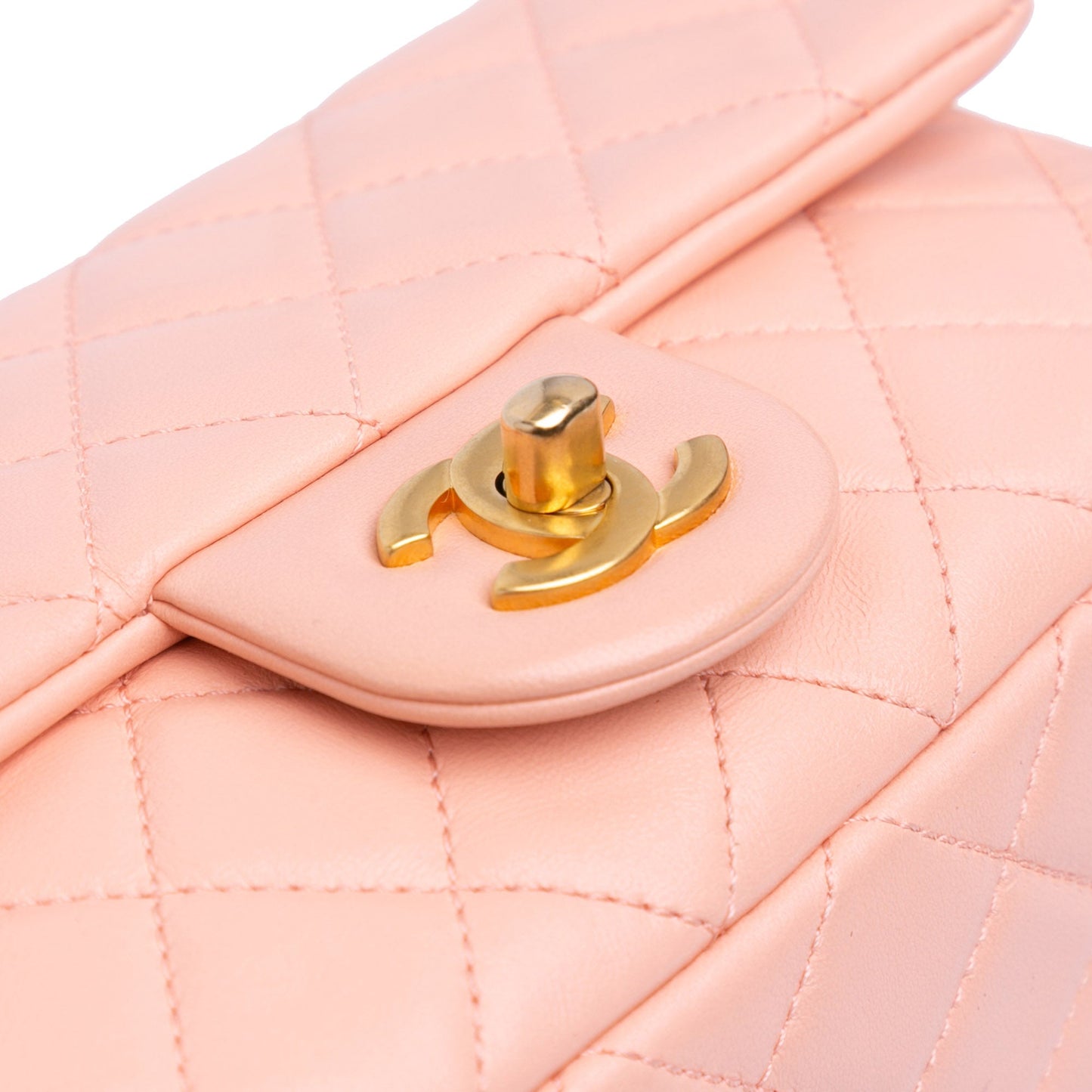 Chanel Sac Mini Rectangular Lambskin Pearl Crush Flap