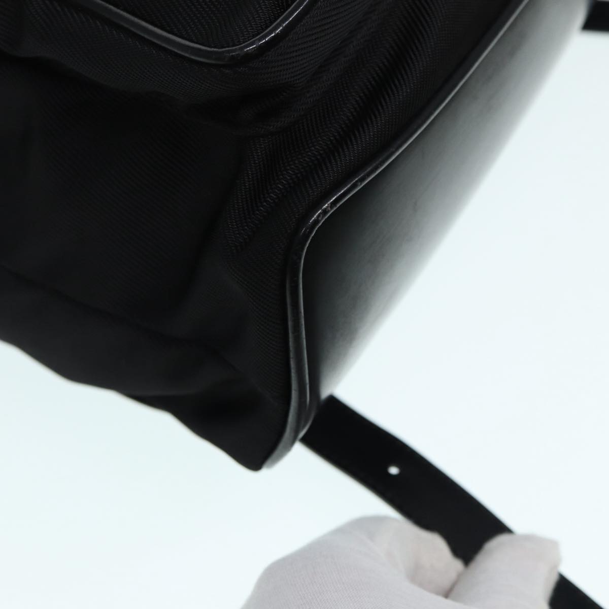 GUCCI Bamboo Backpack Canvas patent leather Black Silver 87626