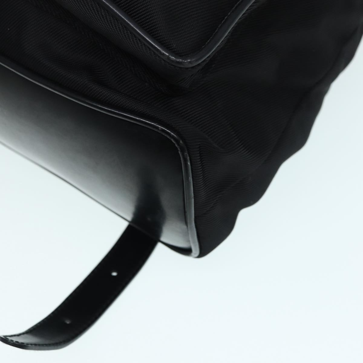 GUCCI Bamboo Backpack Canvas patent leather Black Silver 87626
