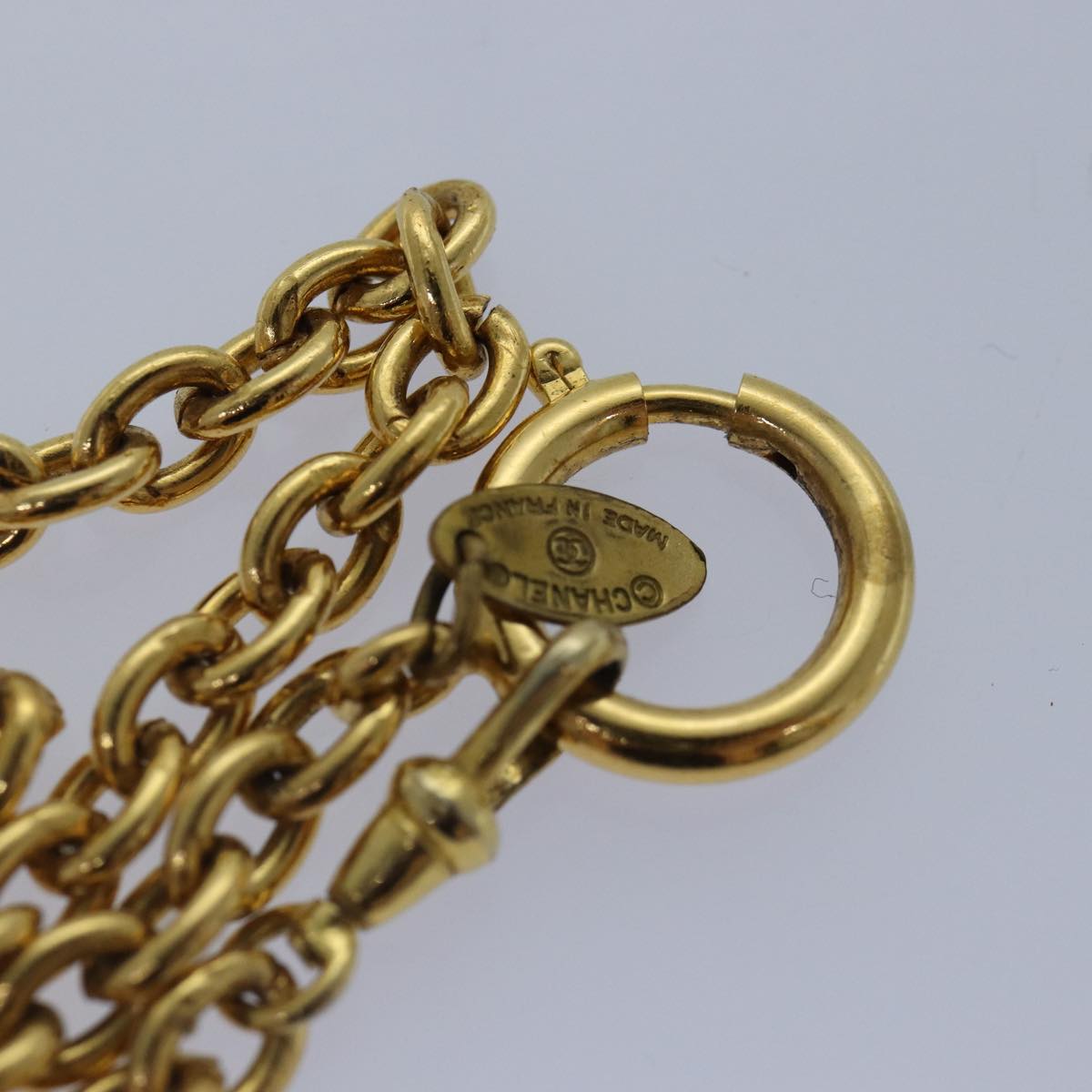 CHANEL Necklace Metal Gold CC 87804A
