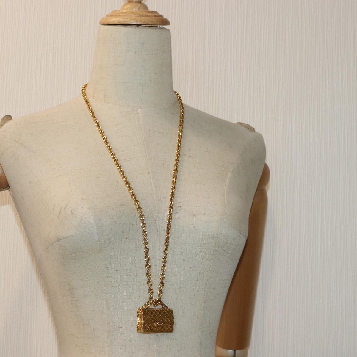 CHANEL Necklace Metal Gold CC 87804A