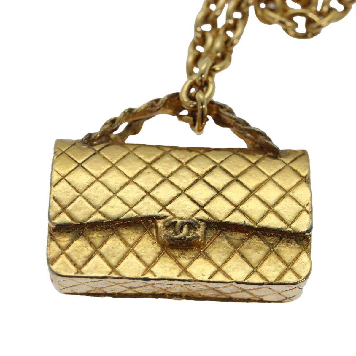 CHANEL Necklace Metal Gold CC 87804A