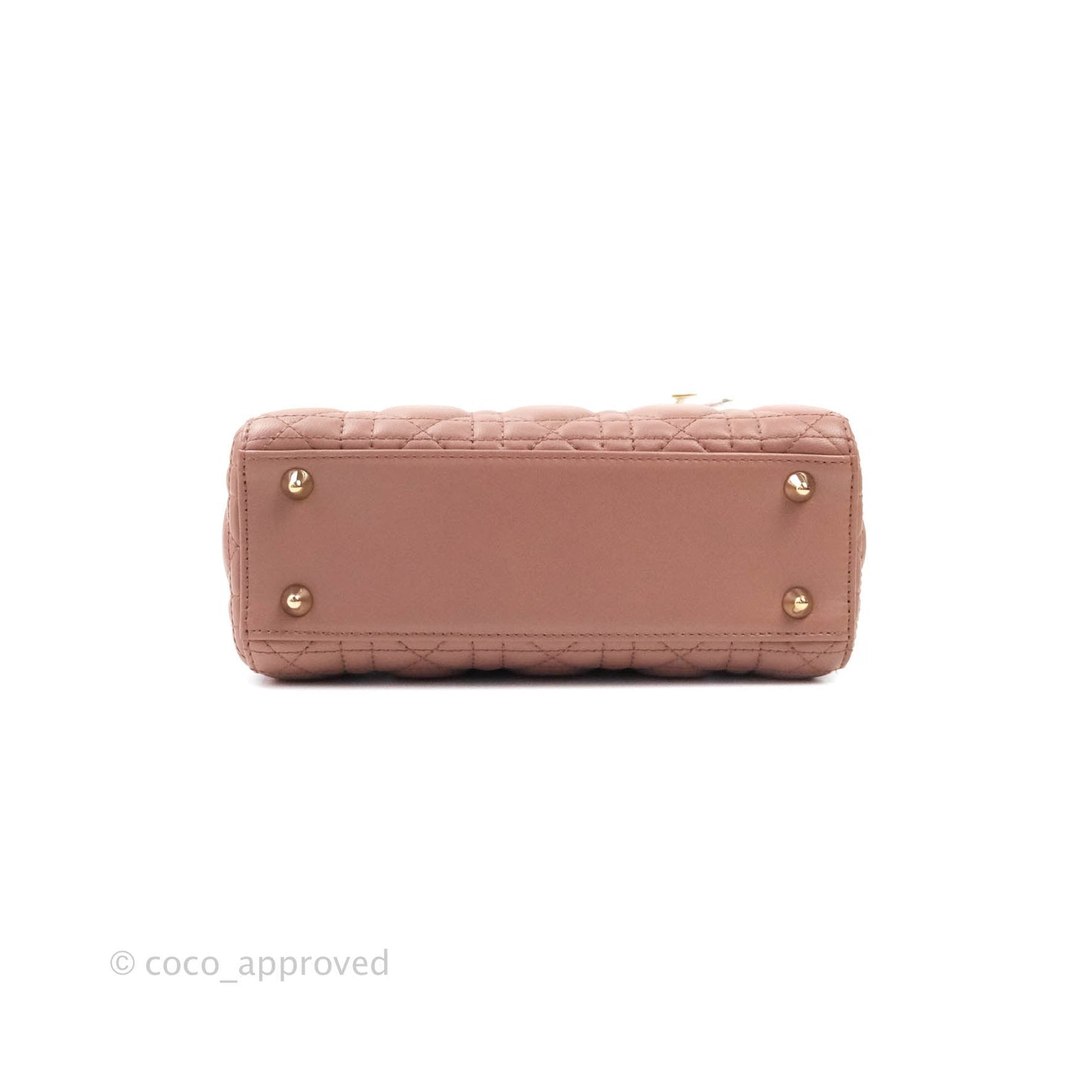 Christian Dior Lambskin My ABCDior Lady Dior Dark Beige Gold Hardware