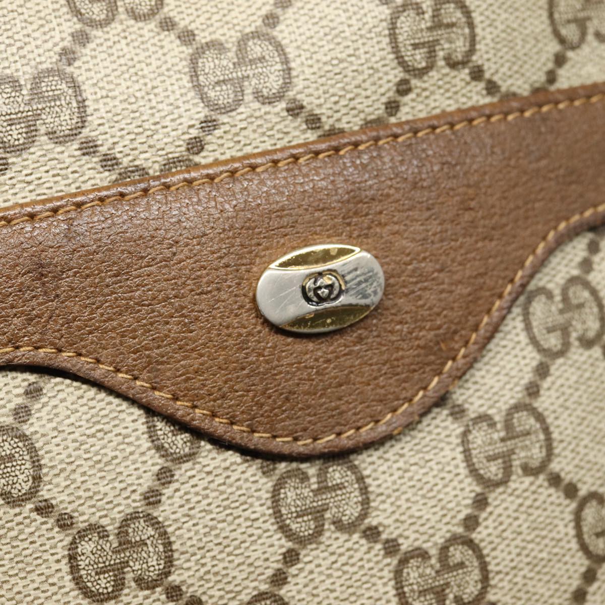 GUCCI GG Supreme Web Sherry Line Tote Bag PVC Beige Red 39 02 003 88151