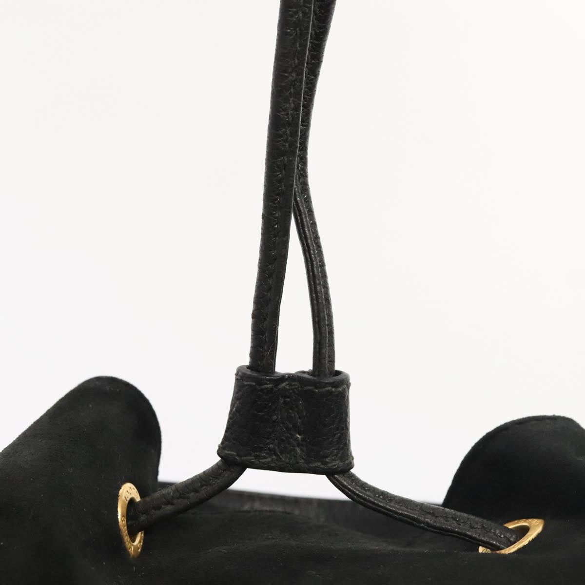 GUCCI Bamboo Backpack Suede Black Gold 003 58 0016 88180
