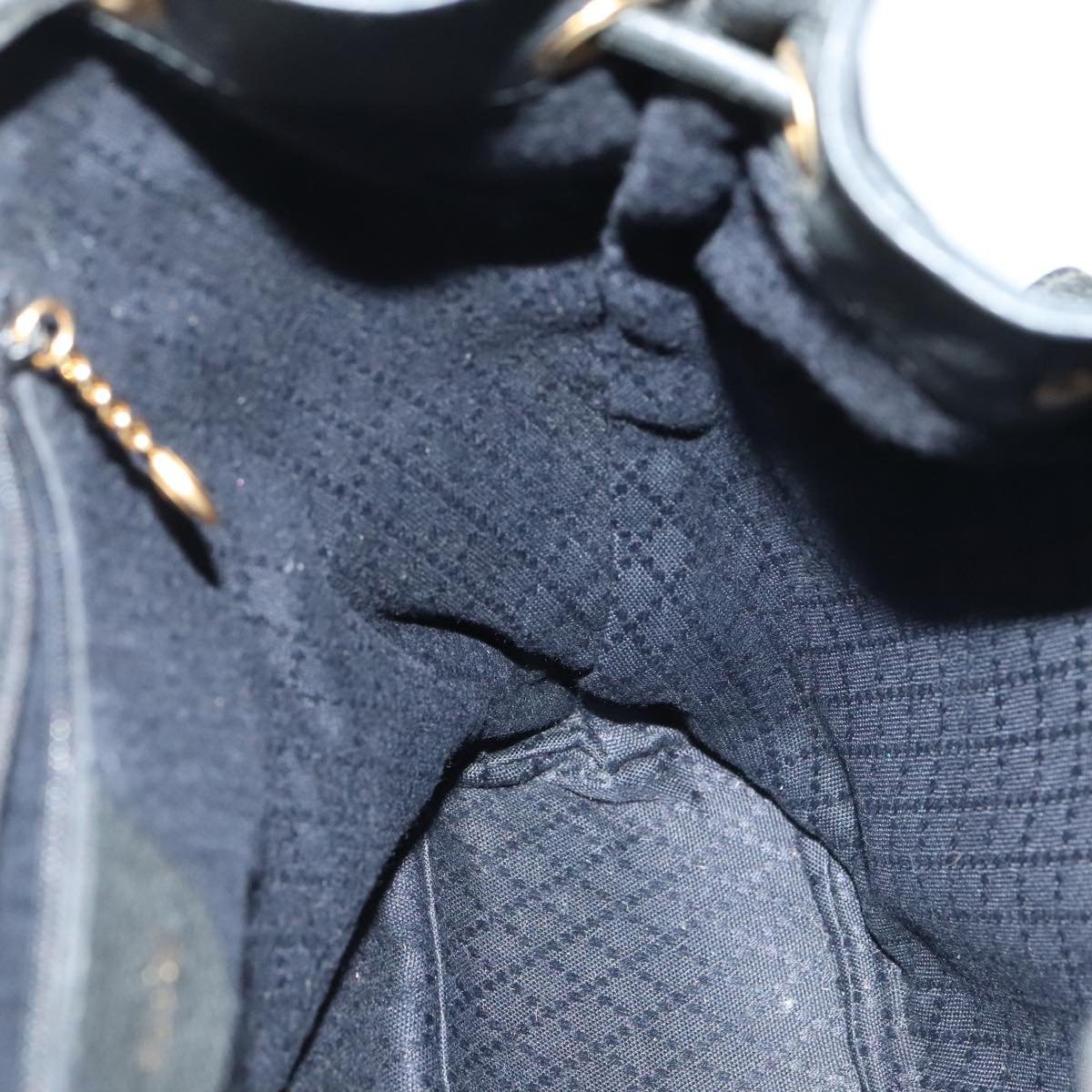 GUCCI Bamboo Backpack Suede Black Gold 003 58 0016 88180