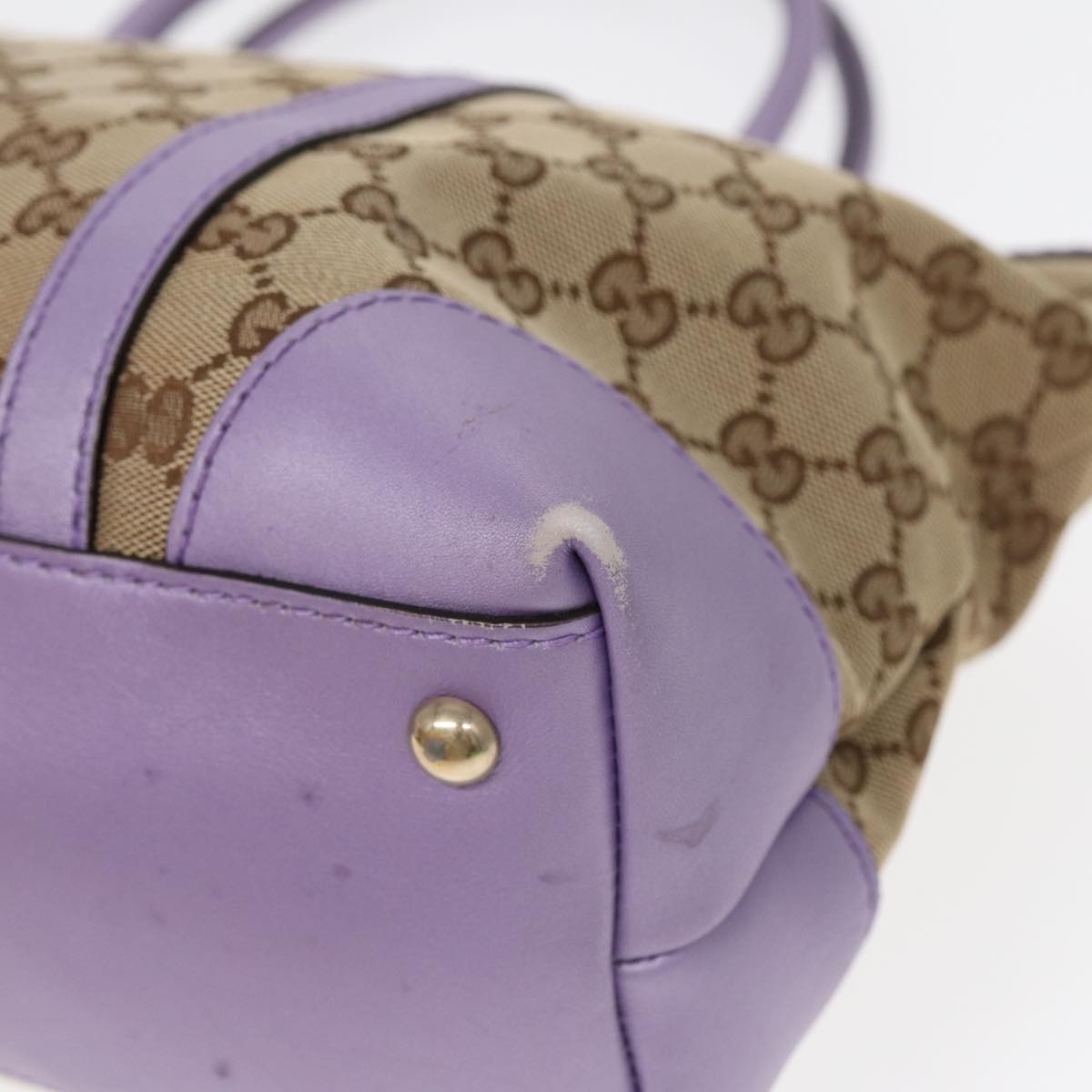 GUCCI GG Canvas Tote Bag Beige Gold 257069 88424