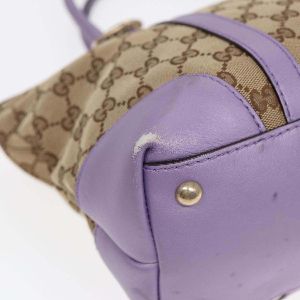 GUCCI GG Canvas Tote Bag Beige Gold 257069 88424