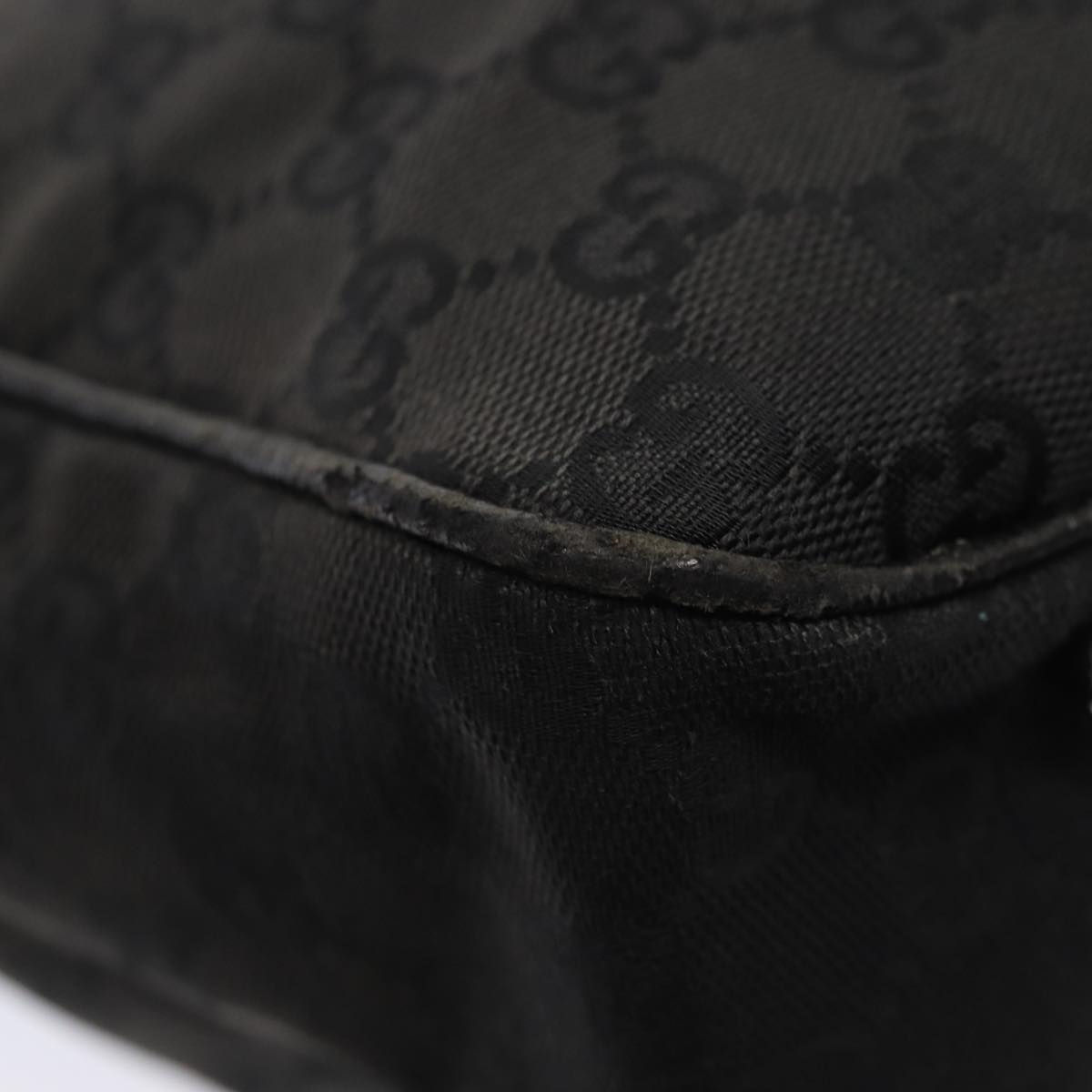 GUCCI GG Canvas Tote Bag Black 113017 88660