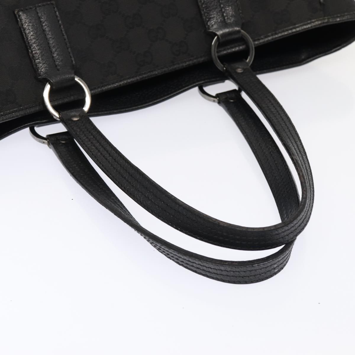 GUCCI GG Canvas Tote Bag Black 113017 88660