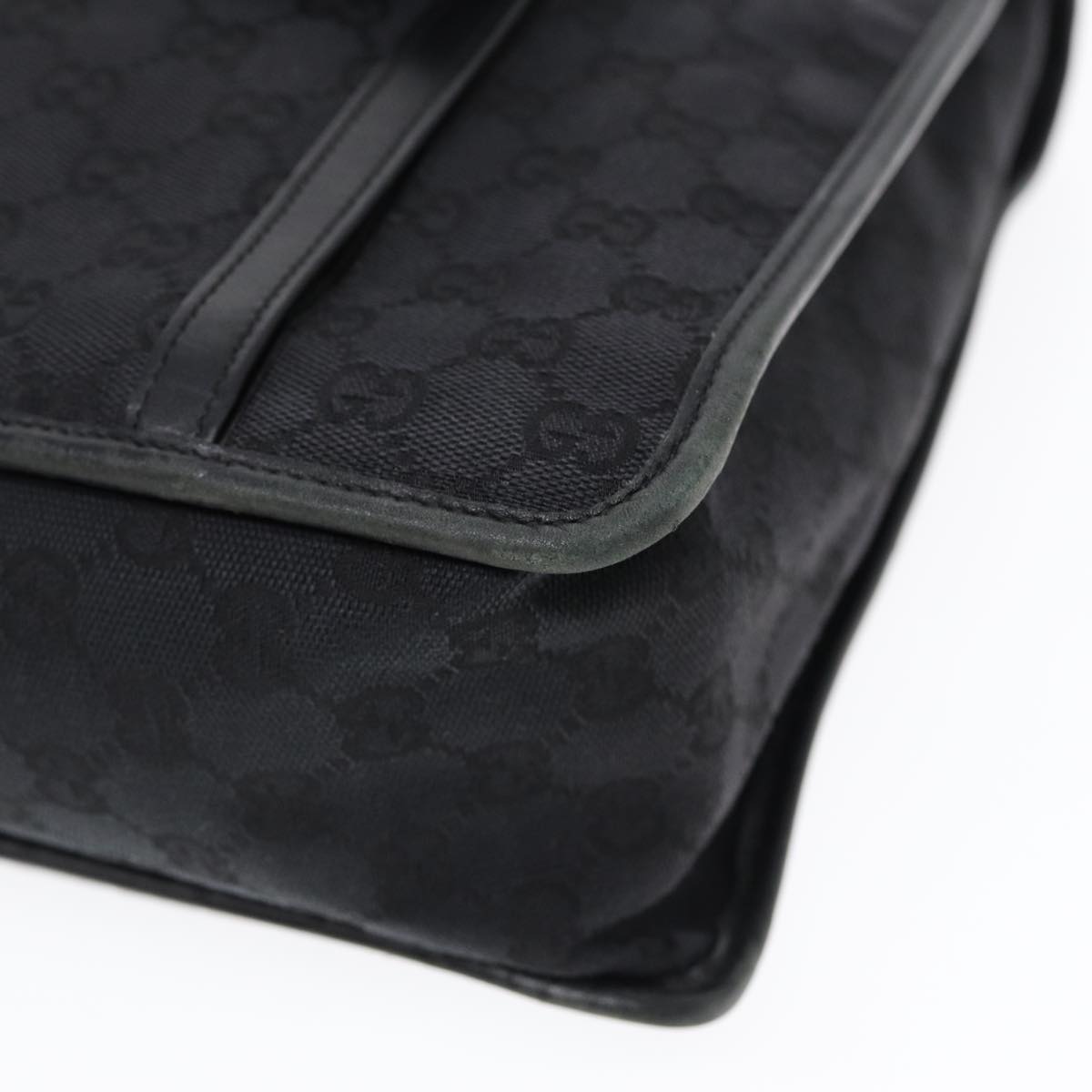 GUCCI GG Canvas Tote Bag Black Gold 88788