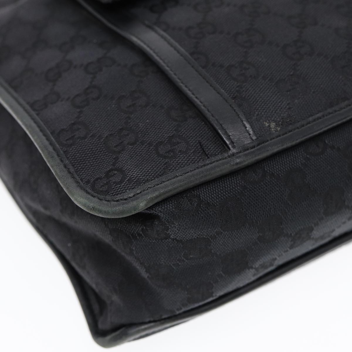 GUCCI GG Canvas Tote Bag Black Gold 88788