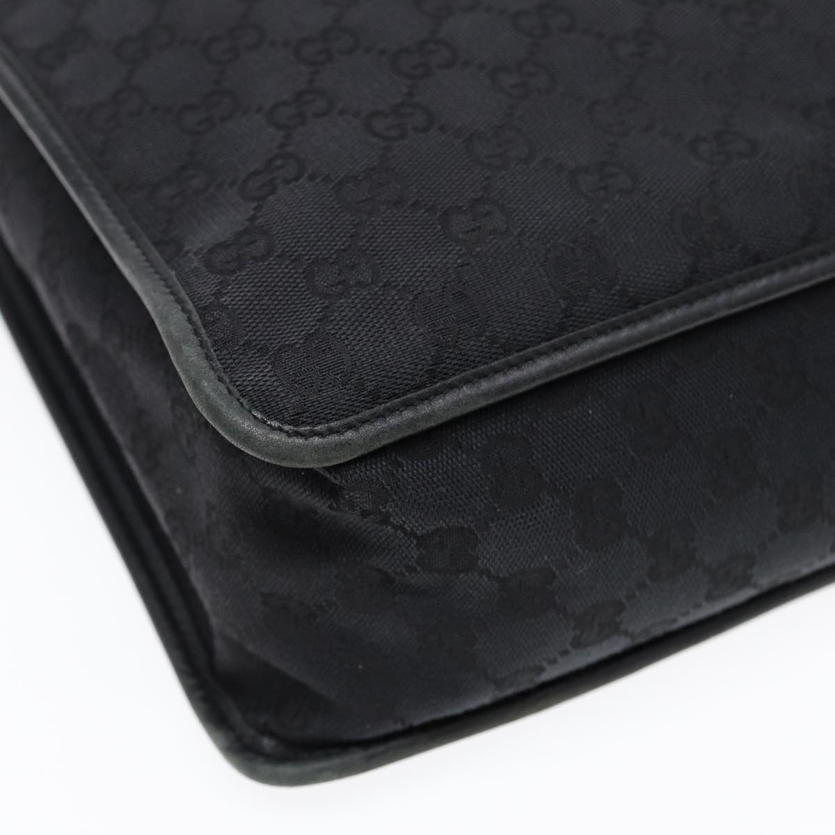 GUCCI GG Canvas Tote Bag Black Gold 88788