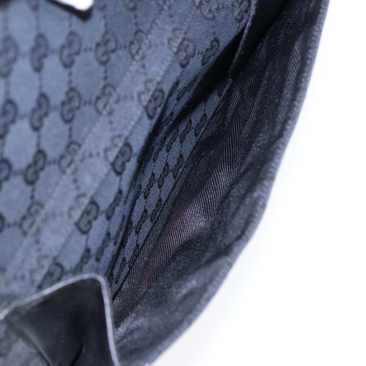 GUCCI GG Canvas Tote Bag Black Gold 88788