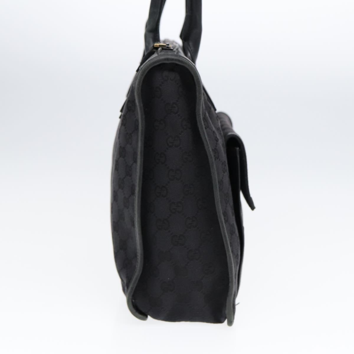 GUCCI GG Canvas Tote Bag Black Gold 88788