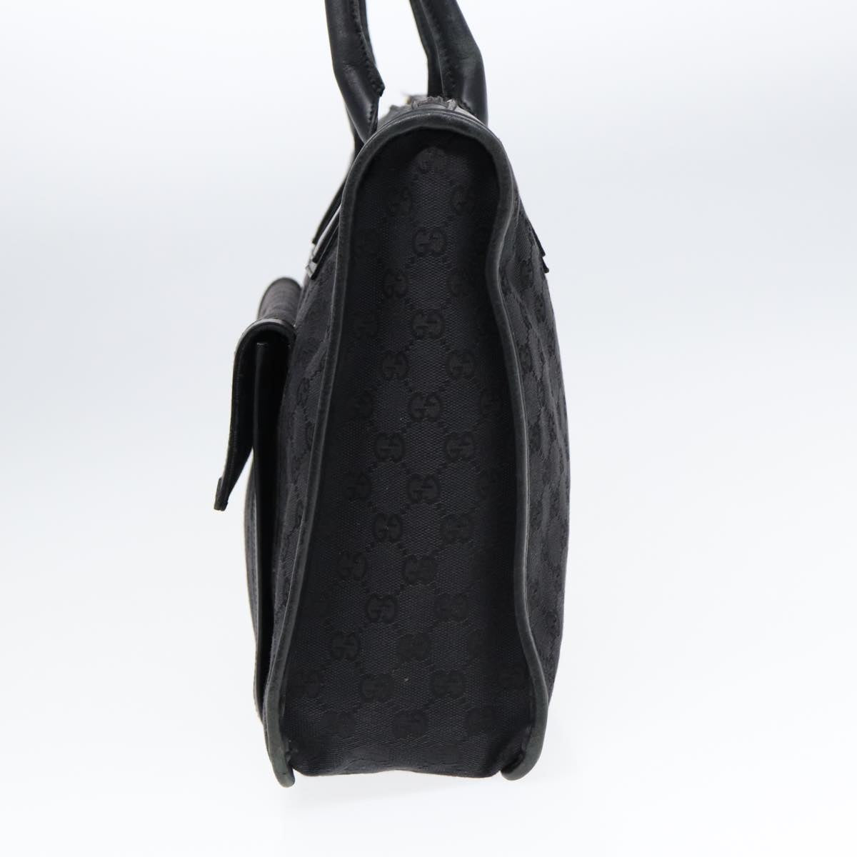 GUCCI GG Canvas Tote Bag Black Gold 88788
