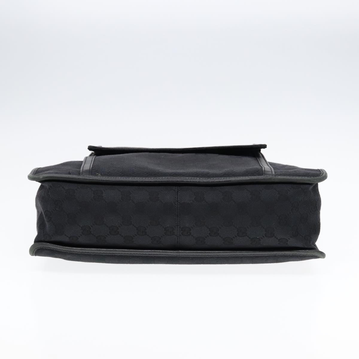 GUCCI GG Canvas Tote Bag Black Gold 88788