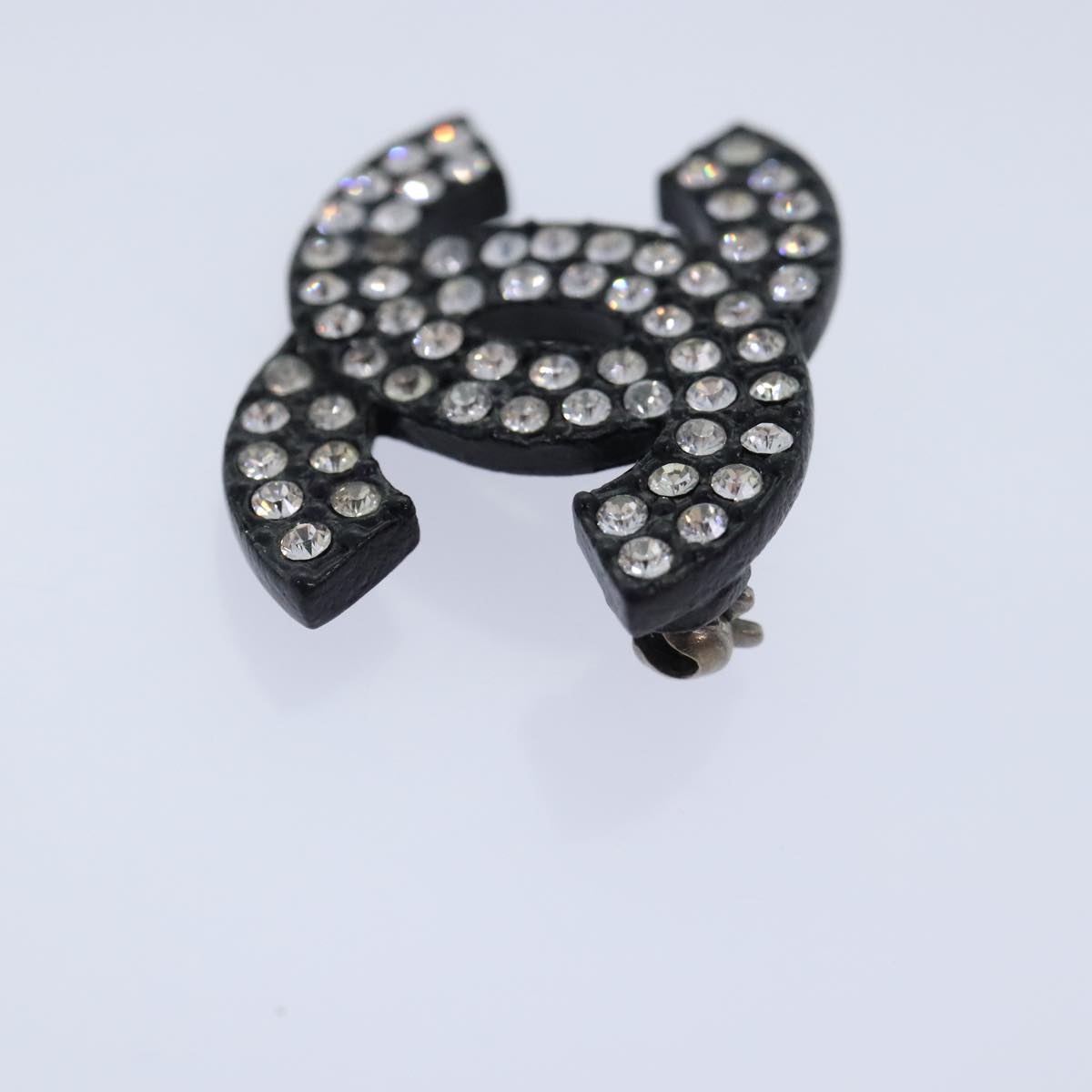 CHANEL Stone Brooch metal Silver CC 89004