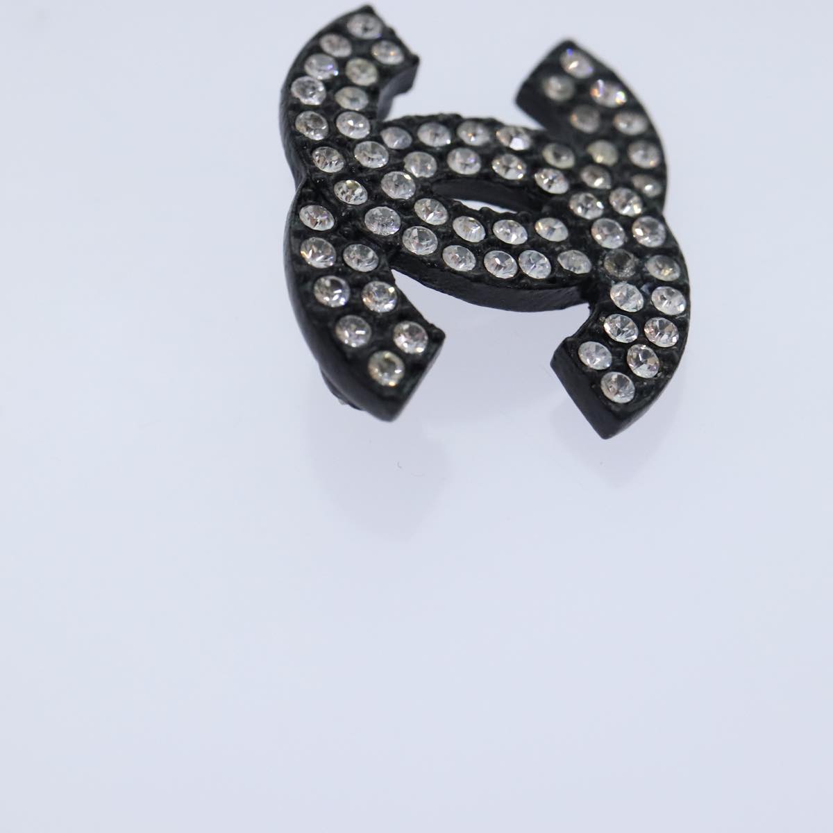 CHANEL Stone Brooch metal Silver CC 89004