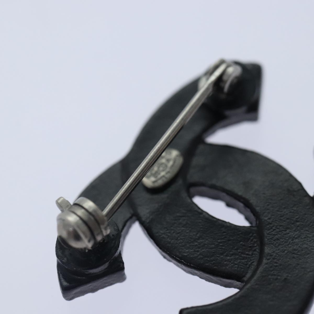 CHANEL Stone Brooch metal Silver CC 89004