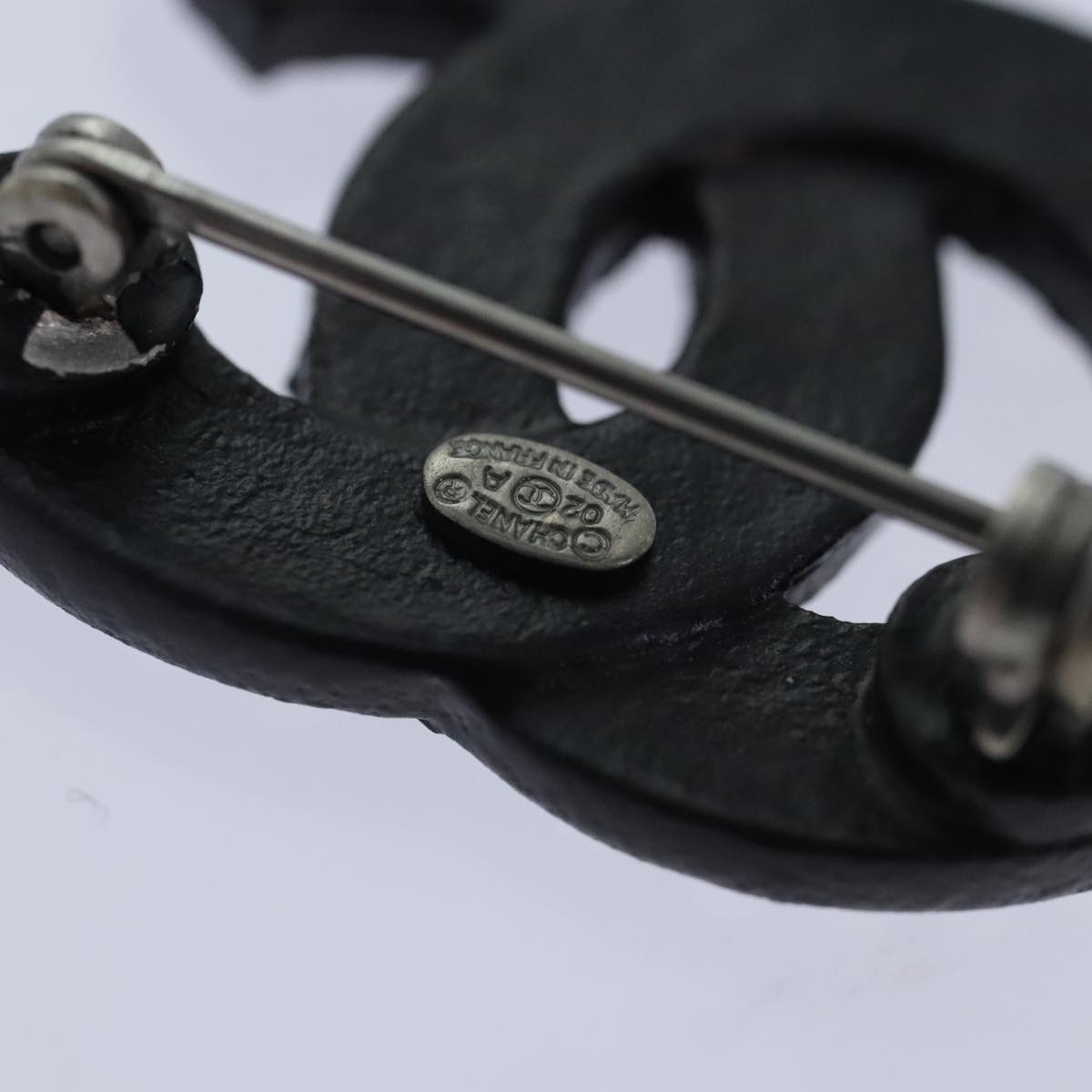 CHANEL Stone Brooch metal Silver CC 89004